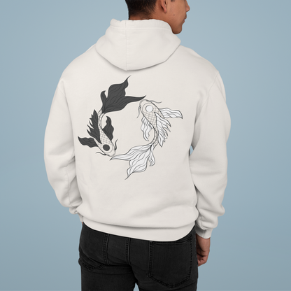 SWEATJACKE "YING YANG" WEIß