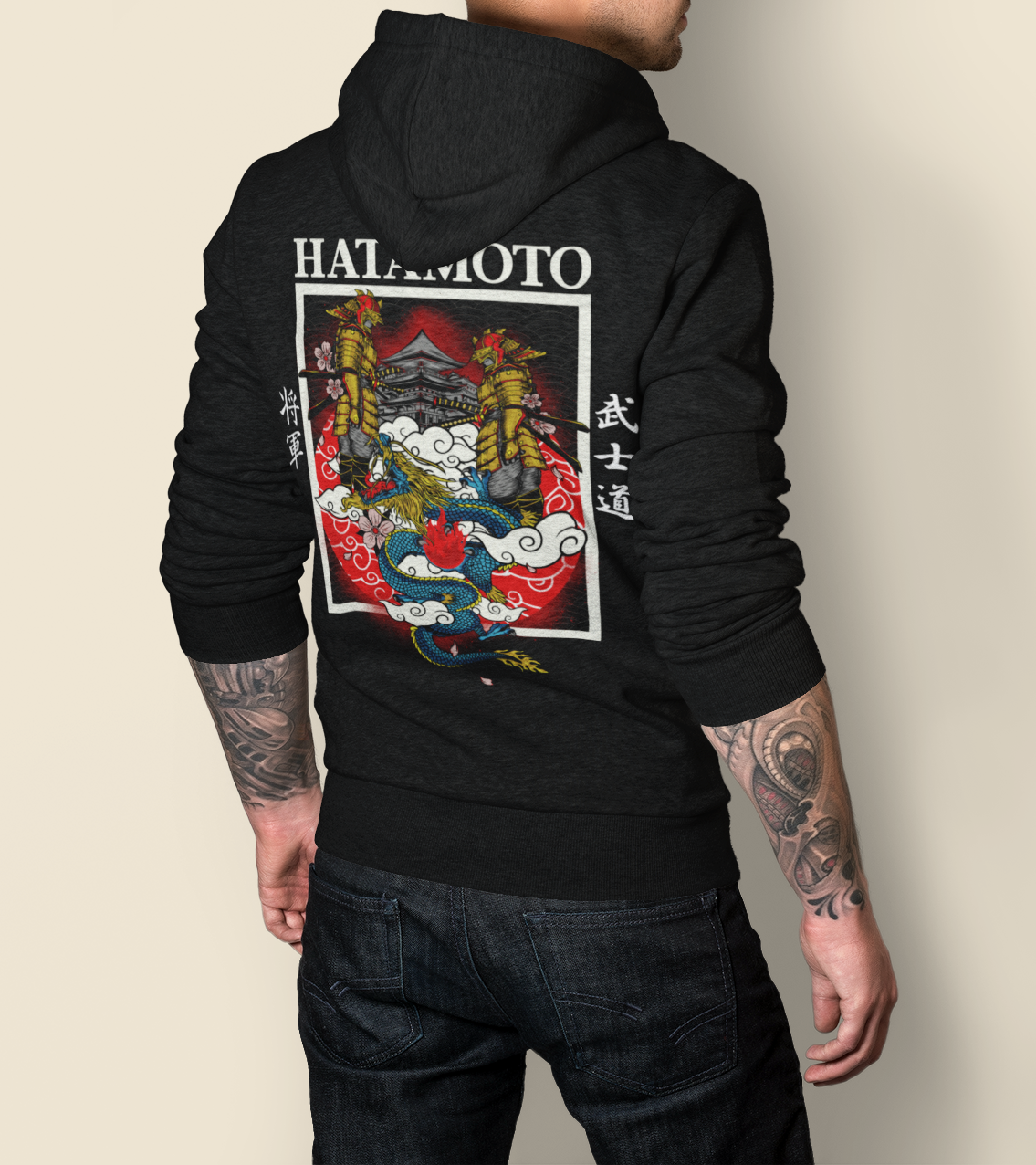 HOODIE “HATAMOTO” BLACK