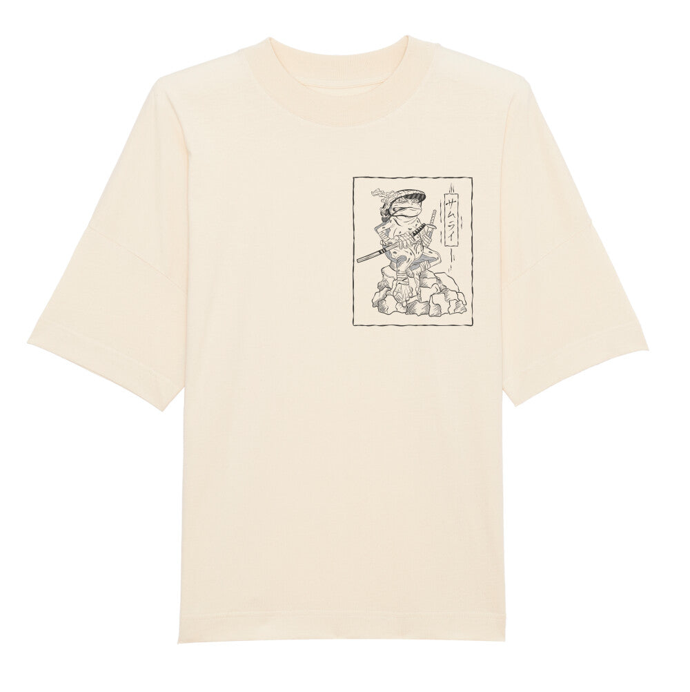 Buy oversize white T-shirt with Samurai Frog print online – HATAMOTO