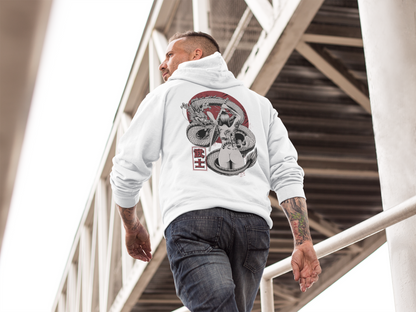 HOODIE "ONNA-BUGEISHA" WHITE / BLACK