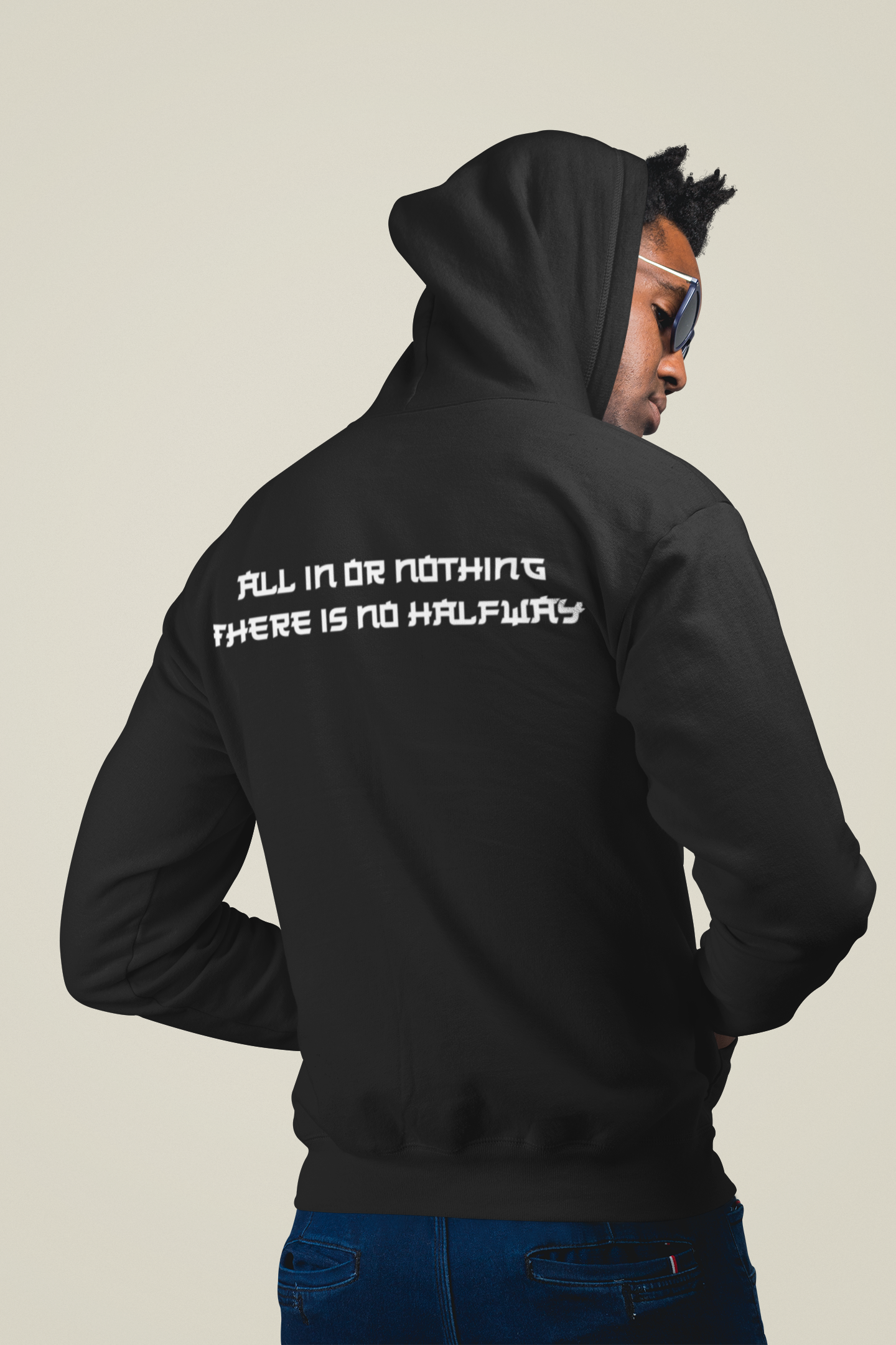 HOODIE "ALL OR NOTHING" BLACK